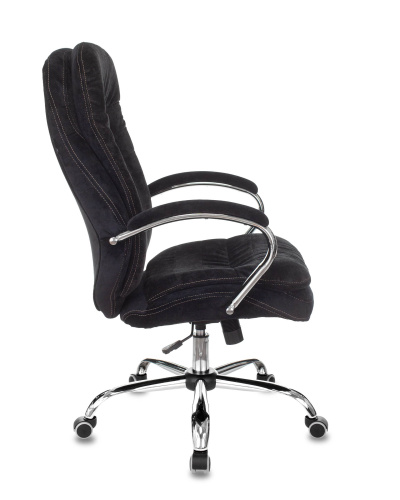 Кресло руководителя Бюрократ T-9950SL Fabric черный Light-20 крестовина металл хром. Фото №5