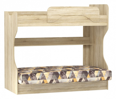 Оливия НМ 037.43 М2 Кровать Принт Сноу броун, Дуб Сонома фото Оливия НМ 037.43 М2 Кровать Принт Сноу броун, Дуб Сонома. Фото №2