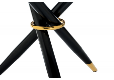 Стол стеклянный Rock white / black. Фото