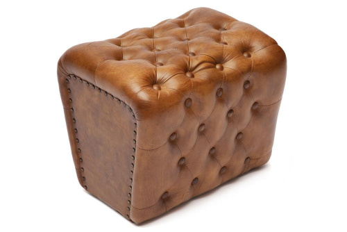 Пуф Secret De Maison Честер (Chester) 4311 из натуральной кожи (Античный светлый). Фото №1