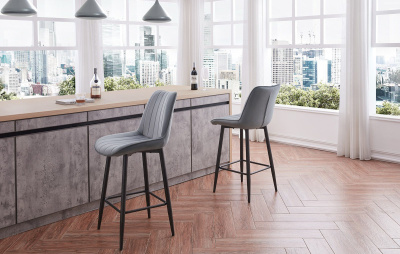 Стул полубарный CG1953B серый UF910-03 фото Стул полубарный CG1953B серый UF910-03. Фото №4