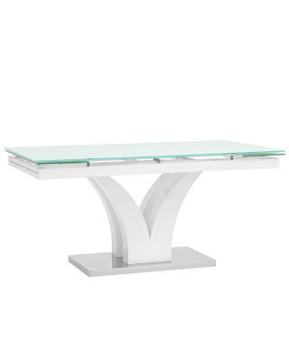 Стол обеденный Верона раскладной 160-220*90 глянцевый белый фото Стол обеденный Верона раскладной 160-220*90 глянцевый белый. Фото №2