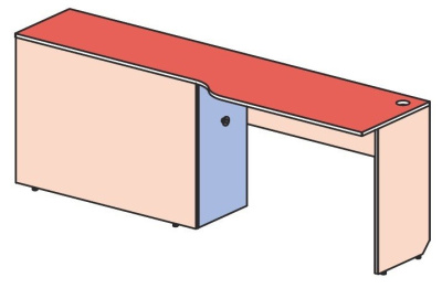 Стол-тумба для двухэтажного блока Силуэт фото Стол-тумба для двухэтажного блока Силуэт. Фото №2