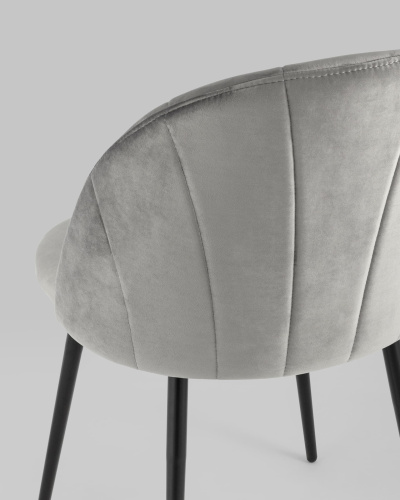 Стул Логан велюр серый. Фото №8