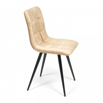 Стул CHILLY (mod. 7095) ткань/металл, 53х47х88 см, высота до сиденья 50 см, бежевый barkhat 5/черный (поставляется по 4 шт) фото Стул CHILLY (mod. 7095) ткань/металл, 53х47х88 см, высота до сиденья 50 см, бежевый barkhat 5/черный (поставляется по 4 шт). Фото №2