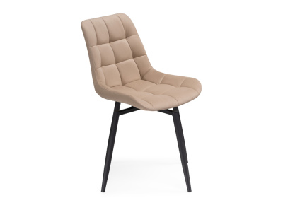 Стул на металлокаркасе Челси крутящийся велюр бежевый / черный фото Стул на металлокаркасе Челси крутящийся велюр бежевый / черный. Фото №4