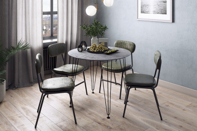 Антей 2 Стол (обеденный) камень темный/черный. Фото №2