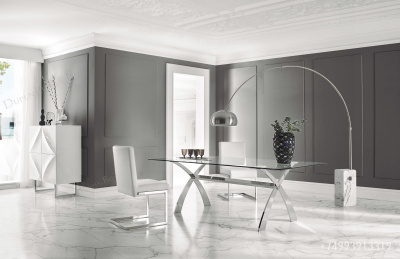 Обеденный стол DUPEN DT-18 Прозрачный фото Обеденный стол DUPEN DT-18 Прозрачный. Фото №5