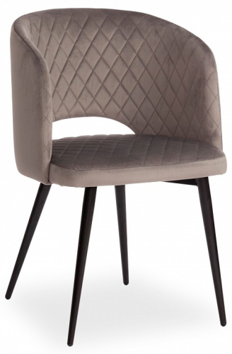 Кресло WIND (mod. 717) ткань/металл, 55х55х80 см, высота до сиденья 48 см, серый barkhat 26/черный (поставляется по 4 шт). Фото №1