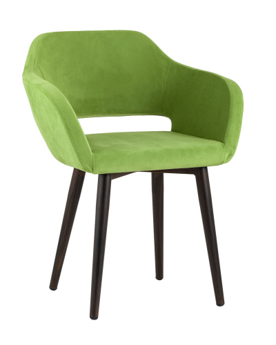 Стул с подлокотниками Саймон велюр травяной. Фото №2