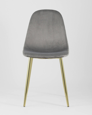 Стул Валенсия велюр серый золотые ножки фото Стул Валенсия велюр серый золотые ножки. Фото №4