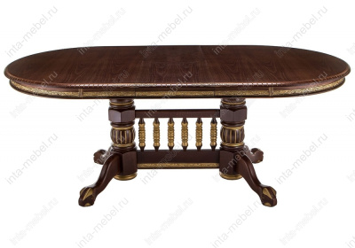 Стол деревянный Кантри орех с золотой патиной фото Стол деревянный Кантри орех с золотой патиной. Фото №5