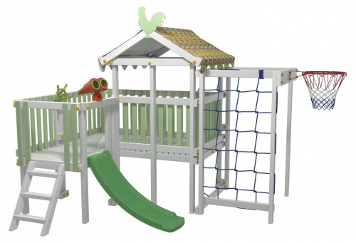 Комплекс игровой ДК10Б, бирюзовый, серый. Фото №1