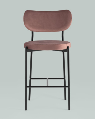 Стул полубарный Барбара велюр пыльно-розовый фото Стул полубарный Барбара велюр пыльно-розовый. Фото №5