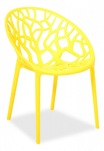 Стул Secret De Maison  BUSH (mod. 017) пластик, 60*58,5*80см, желтый (поставляется по 4 шт). Фото №1