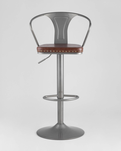 Стул барный TOLIX ARMS SOFT серебристый. Фото №10