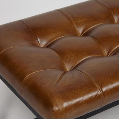 Банкетка Secret De Maison Montro ( mod. 4354) металл/кожа буйвола, 120*40*52, Античный светлый. Фото