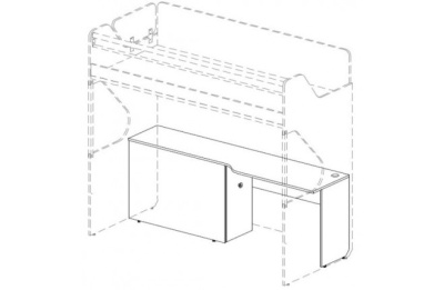 Стол-тумба для двухэтажного блока Силуэт фото Стол-тумба для двухэтажного блока Силуэт. Фото №3
