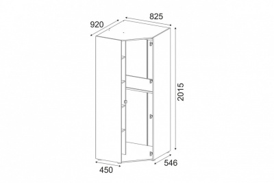 Шкаф платяной Модерн STL.322.03 W,белый. Фото