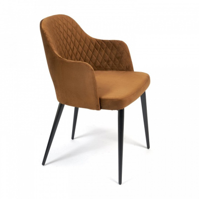 Кресло VALKYRIA (mod. 711) ткань/металл, 55х55х80 см, высота до сиденья 48 см, коричневый barkhat 11/черный (поставляется по 4 шт) фото Кресло VALKYRIA (mod. 711) ткань/металл, 55х55х80 см, высота до сиденья 48 см, коричневый barkhat 11/черный (поставляется по 4 шт). Фото №2