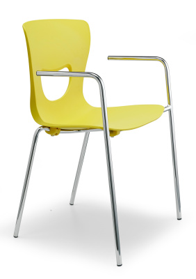 Стул PLUTO-4 c подлокотниками хром фото Стул PLUTO-4 c подлокотниками хром. Фото №3